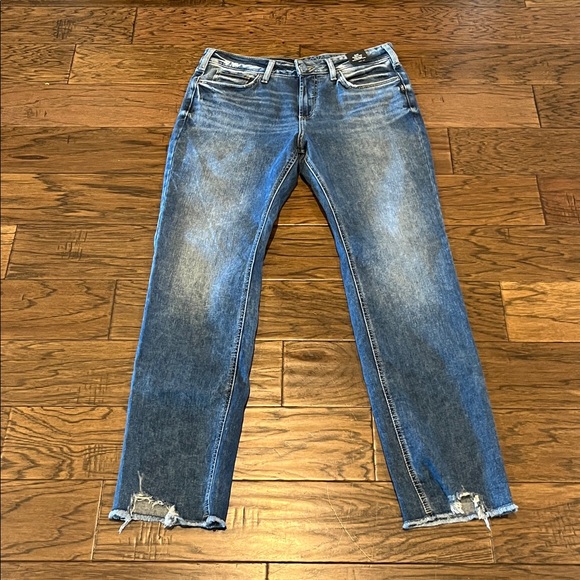 Silver Jeans Suki Straight Mid Size NWT Size 34 - Picture 1 of 16